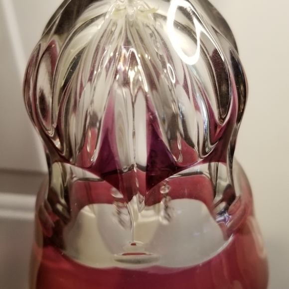 Beautiful Vintage Cut Ruby Glass Crystal Bell - Picture 6 of 10